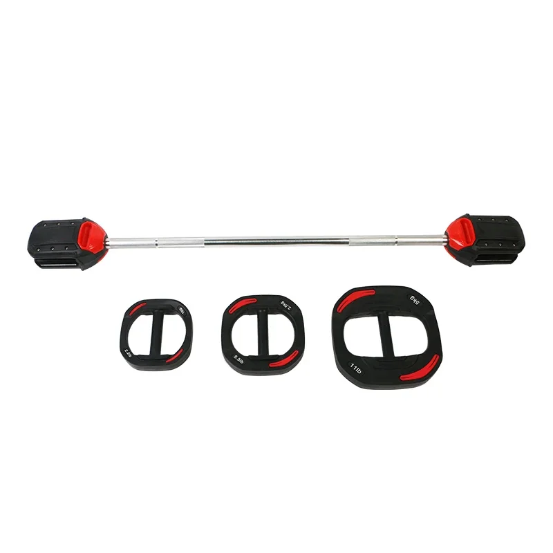 

jumping exercise to the United States PU squat home fitness hand grab 20KG set weightlifting men and women cast iron barbell