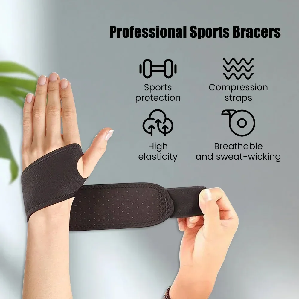 Carpal Tunnel Wrist Brace Adjustable Wrist Support Brace Wrist Compression Wrap for Arthritis Tendinitis Strap