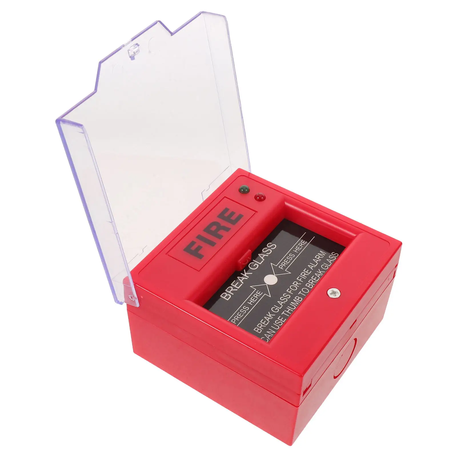 1Set Fire Alarm Button Mechanical Press Red Manual Call Glass Emergency Switch Wall Mount Safety Alarm for School