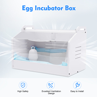 20 Eggs Incubator, Chicken Brooding Incubator with Thermometer, Household Brooder Farm Chicken Goose Duck Bird Egg Incubat