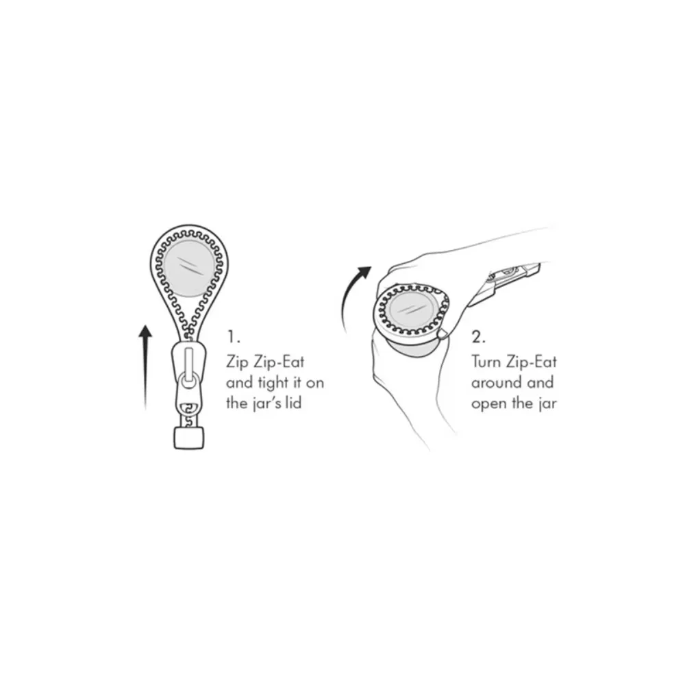Durable Zipper Shape Can Opener Silicone Labor-saving Lid Opener Multifunctional Lightweight Jar Opener Kitchen