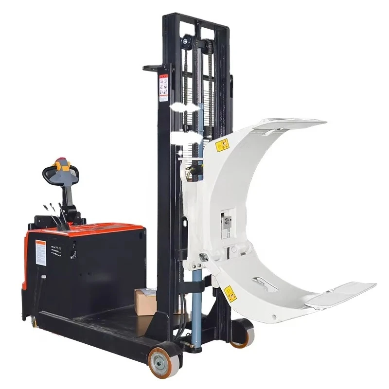 New Product Hot Sale Vertical Paper Roll Clamp Stacker Lifter Full Electric Pallet Stacker