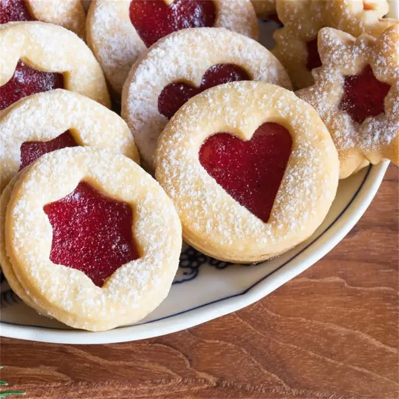 Jam Sandwich 3D Christmas Digital Moulds Cookie Cutter Pastry Xmas Tree Snowflake Shape Biscuit Mould Baking Tools Birthday