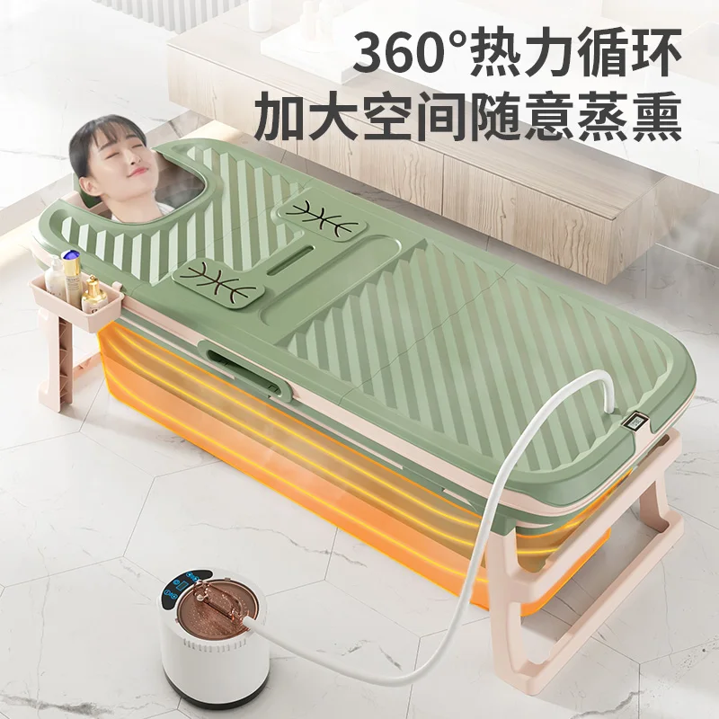 Bath Bucket Adult Folding  Tub Full Body Household Adult Bath Bucket Sweat Steaming Bucket Fumigation Sweat Bath Tank