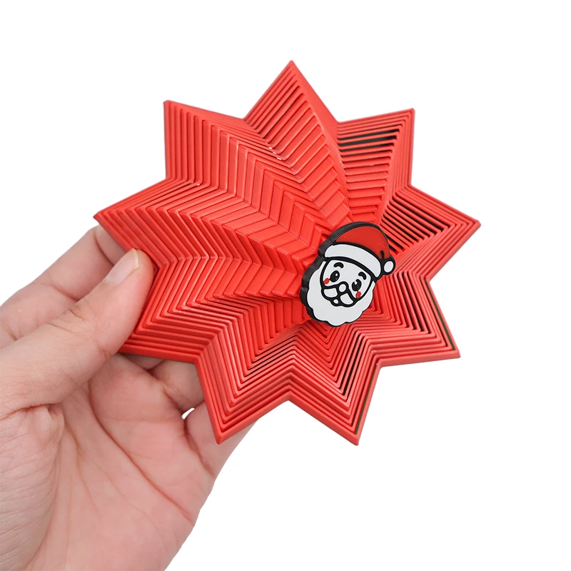 Jouet étoile Fidget de noël imprimé en 3D, Spinner à doigt, décompression, Anti-Stress, jouet cadeaux