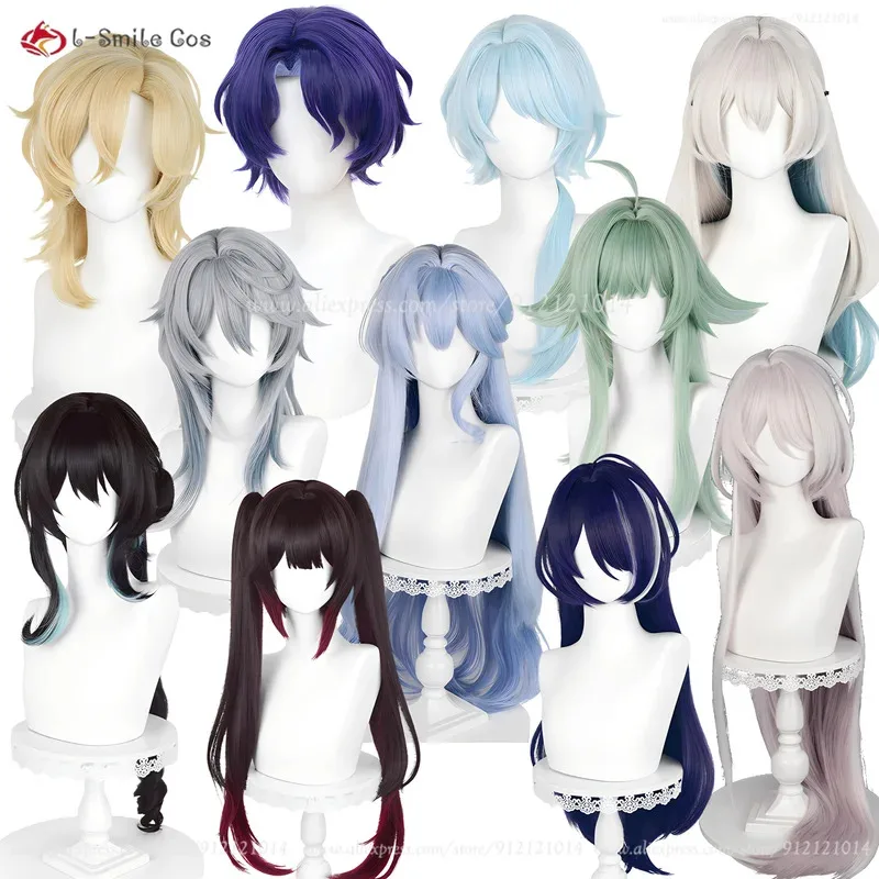 لعبة عالية الجودة HSR Robin Sunday Aventurine Firefly Acheron Dr. نسبة HuoHuo البريق روان مي ميشا شعر مستعار تأثيري أنيمي كوس الباروكات #1