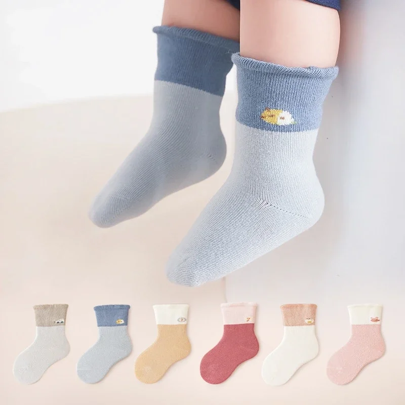 3 Pairs Spring Autumn Baby Toddler Long Socks Home Mid Calf Sock Kids Boy Girls Floor Sock Children School Middle Tube Stockings