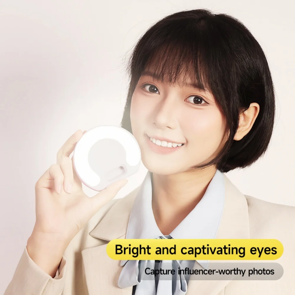 

USB перезаряжаемый карманный светодиодный кольцевой светильник для селфи, универсальный кольцевой светильник с зажимом для фотосъемки, портативный телефон, живое видео, красивый заполняющий светильник