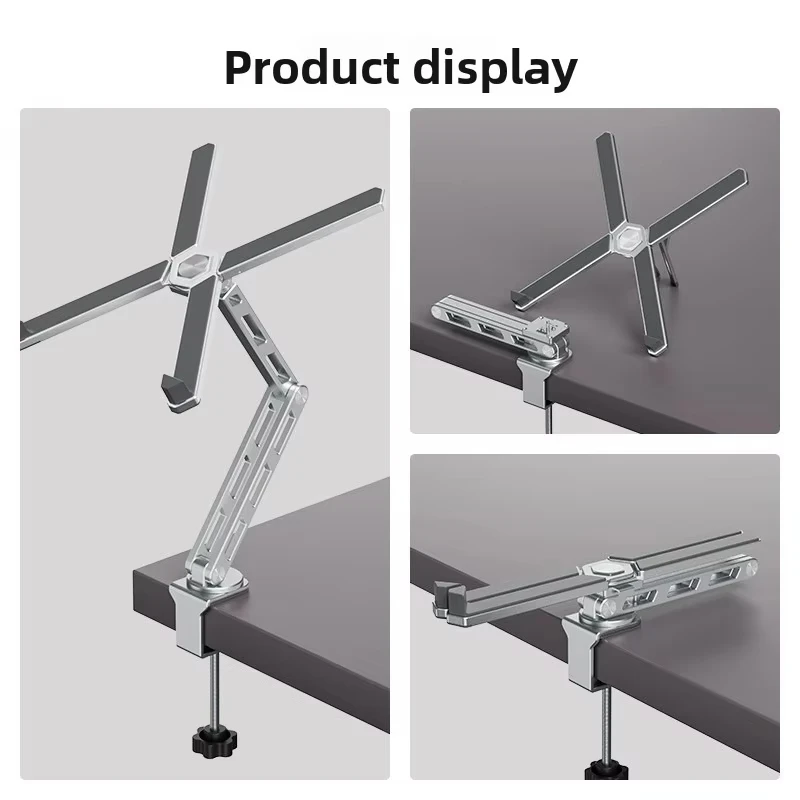 Adjustable Aluminum Laptop Stand 360° Rotating Ergonomic Detachable Holder for 11-18.4 Inch Laptops