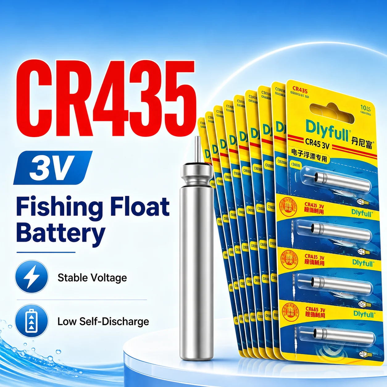 Fishing Float Battery CR435 3V Replacement Coin Cell for Night Fishing Electronic Float Luminous Tackle 5-50PCS