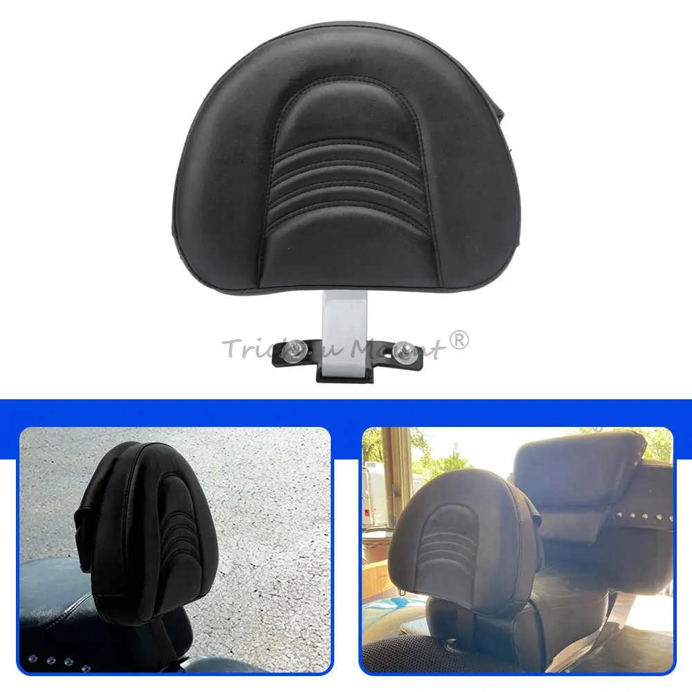 Motorcycle Driver Rider Backrest Fits For Harley Davidson Flstc Flstf Flstfb 2007–2017 Chrome Bracket Pu Leather Easy Cleaning