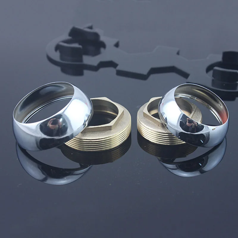 1Pc 25-45mm All Brass Faucet Core Gland Cover Cold Hot Tap Pressure Cap Kitchen Bathroom Basin Parts view 3