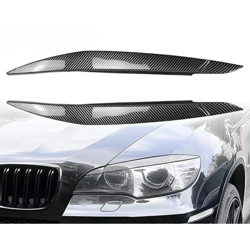 

For BMW X6 E71 E72 08-14 Headlight Eyebrows Headlight Decals Exterior Car Modification Parts ABS Exterior Styling Upgrade parts