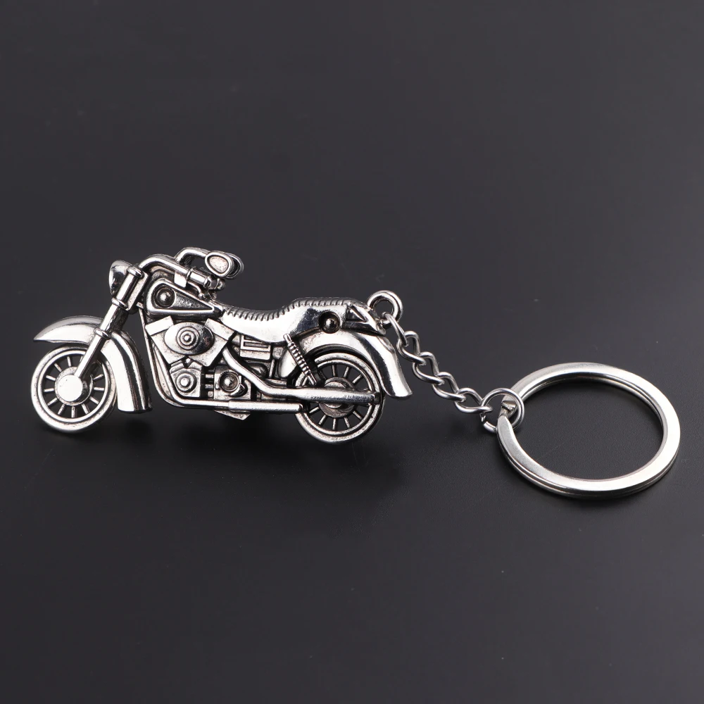 1pcs/set Originality Alloy Motorcycle Keychain Pendent Simulation Locomotive Personality Key Chain For Male And Female Hip Hop