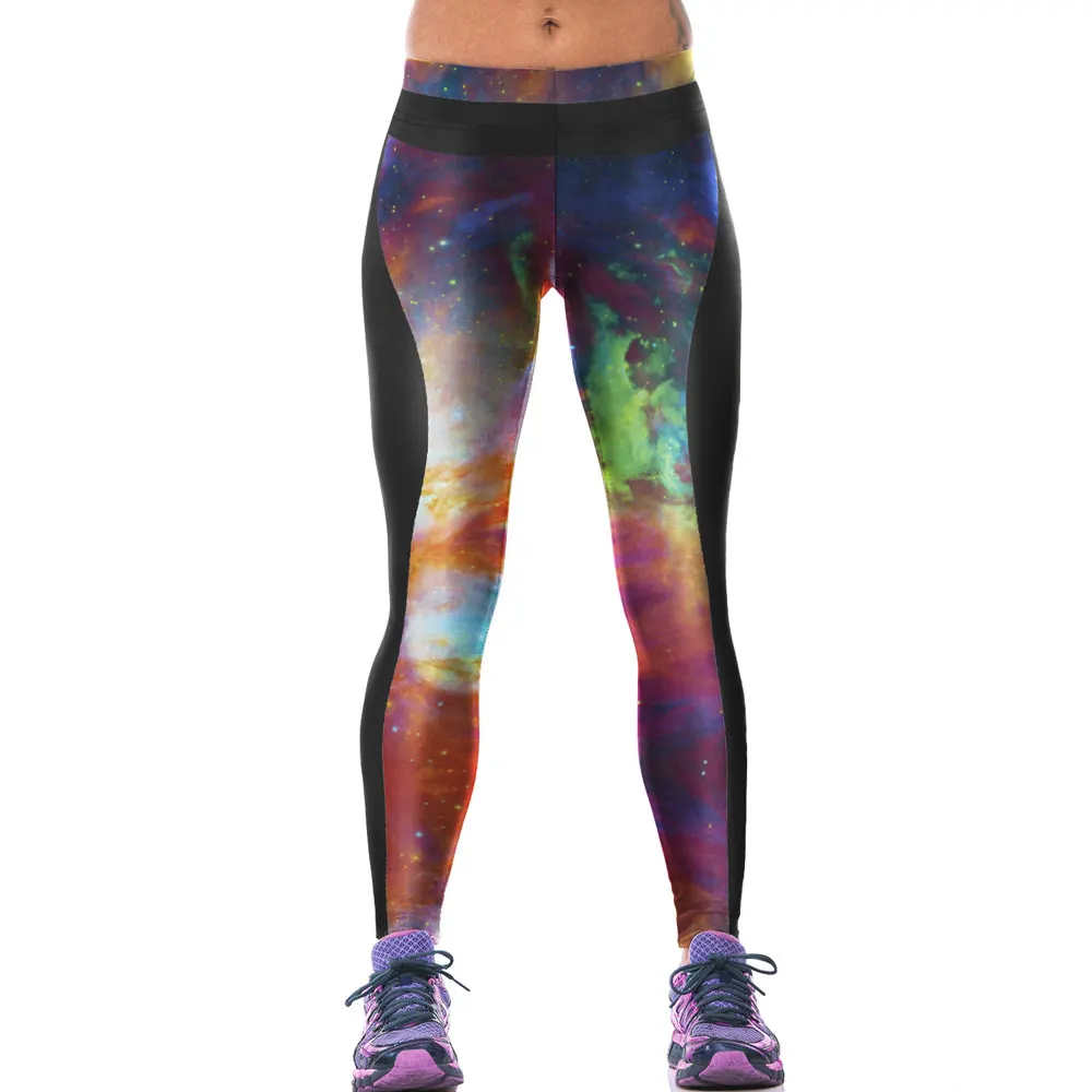 Mallas Push Up con estampado colorido 3D para mujer, leggings deportivos elásticos de cintura alta, pantalones atléticos para gimnasio, Fitness, Sexy