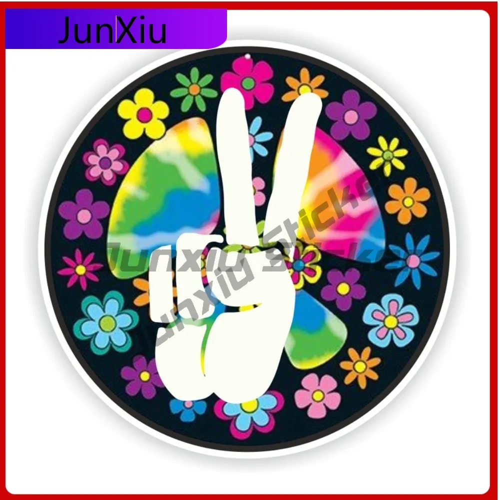 

Hippy Peace Funky Personality Auto Styling Detail Works Well On Smooth Auto Exterior Areas Decals Decorative Surface