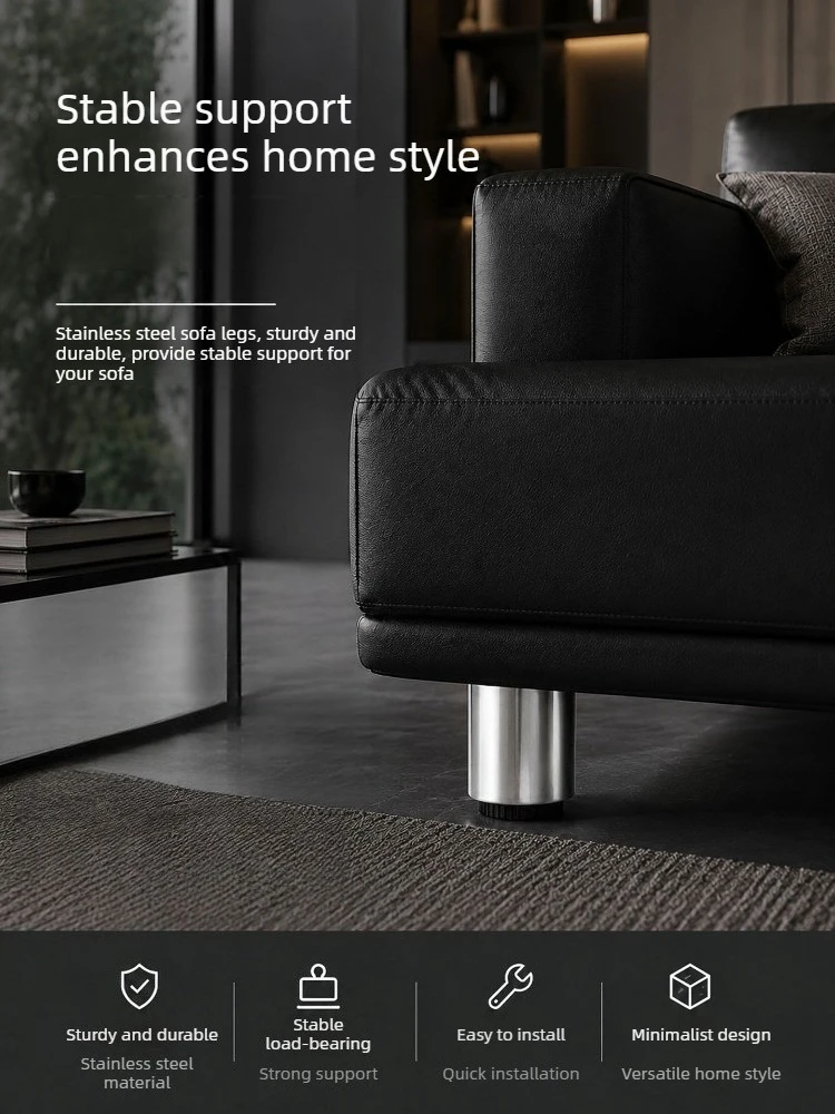 Stainless Steel with Screw Furniture Legs M8 Sofa Legs  TV Cabinet Feets Non Perforated Tea Table Legs Table Support Feets