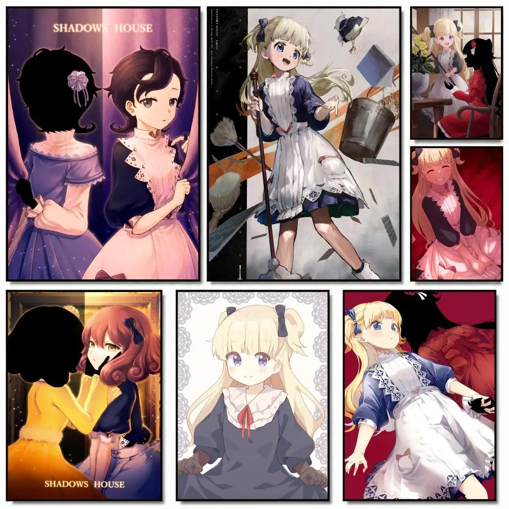 anime S-Shadows House-E Poster Removable Wall Sticker for Home Cafe Bar Office Interior Decor