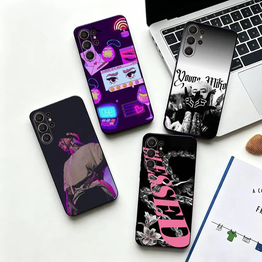 Singer Y-Young M-Miko-o Phone Case For Samsung S26,S24,S21,S22,Plus S23,S30,Ultra,S20,Fe,Black Soft Silicone