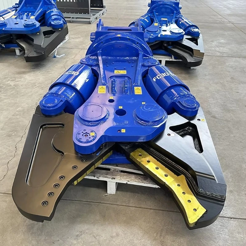 Excavator Hydraulic Shear Double Cylinder Motor Driven Multi Material Demolition Scrap Steel Cut Customized Balanced Shear Force