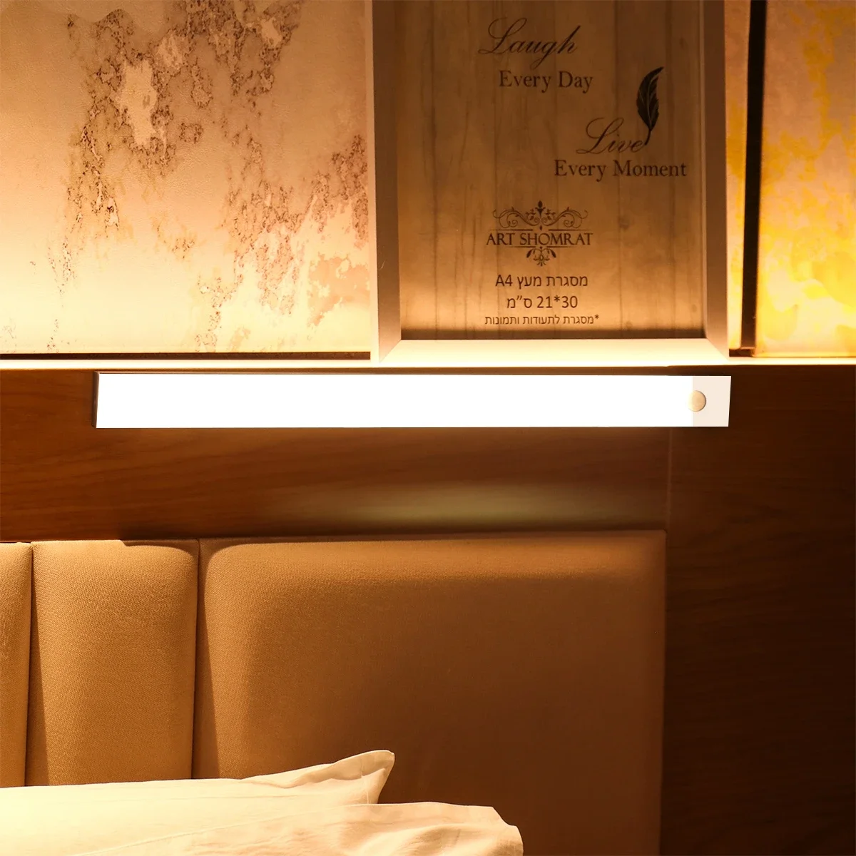 Motion Sensor Wireless LED Night Lights Bedroom Decor Light Detector Wall Decorative Lamp Staircase Closet Room Aisle Lighting