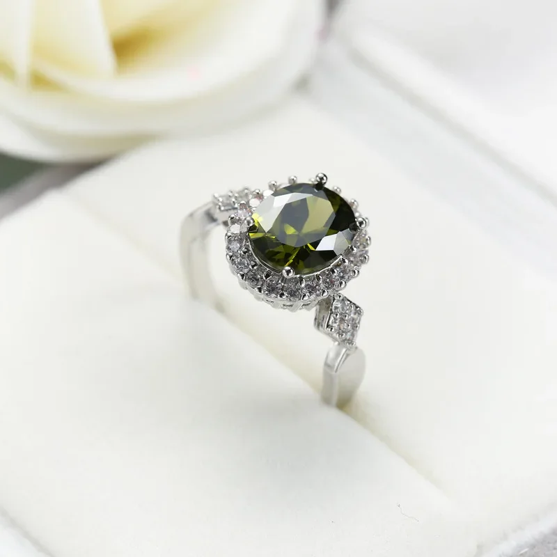 Fashion Real Solid 925 Sterling Silver Ring Fashion Women Gift 5A Zircon Jewelry Brand Wedding Engagement Rings