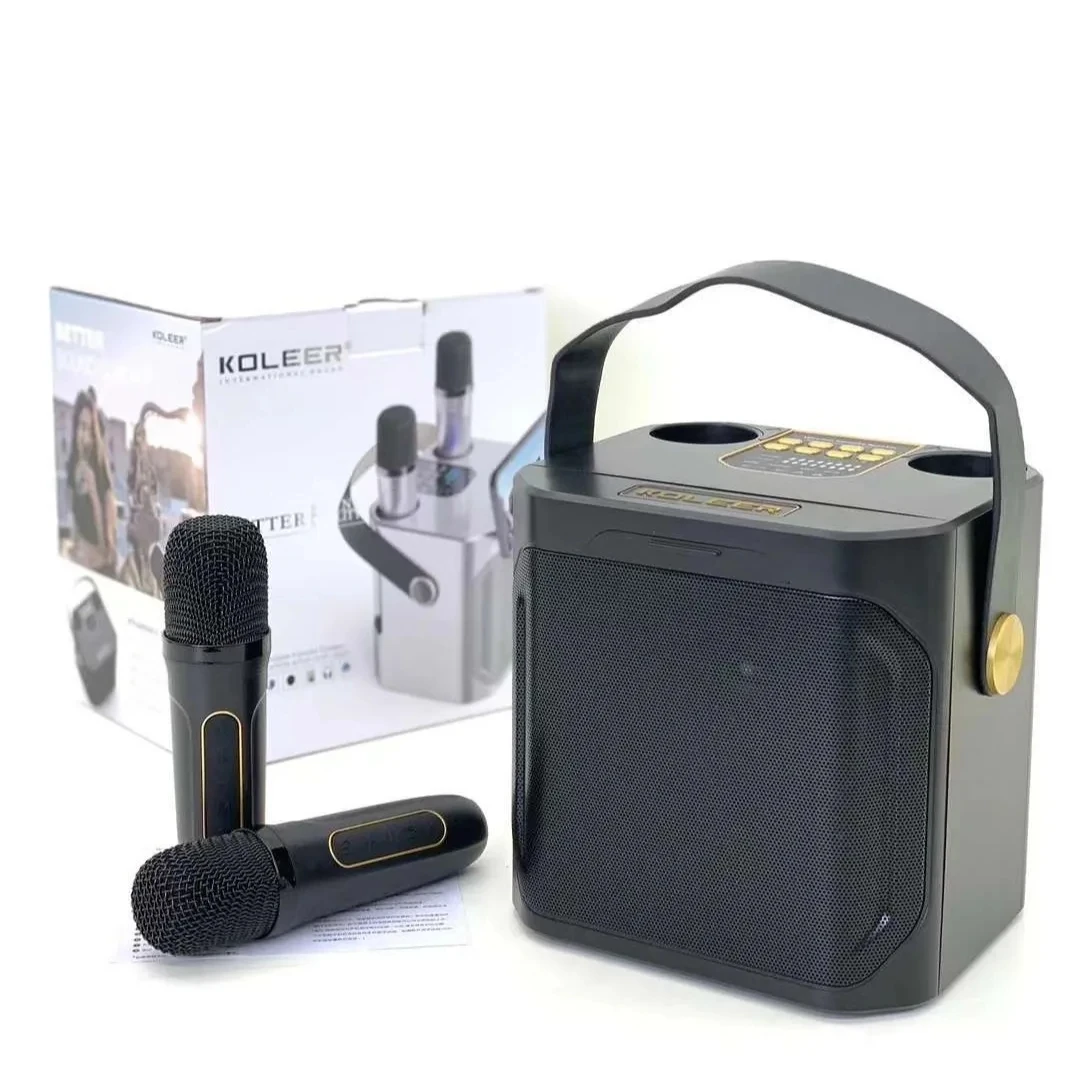 Potente Altavoz Karaoke Bluetooth Inalámbrico con Subwoofer Portátil y Micrófono, Caja de Sonido de Alta Potencia, Máquina de Música