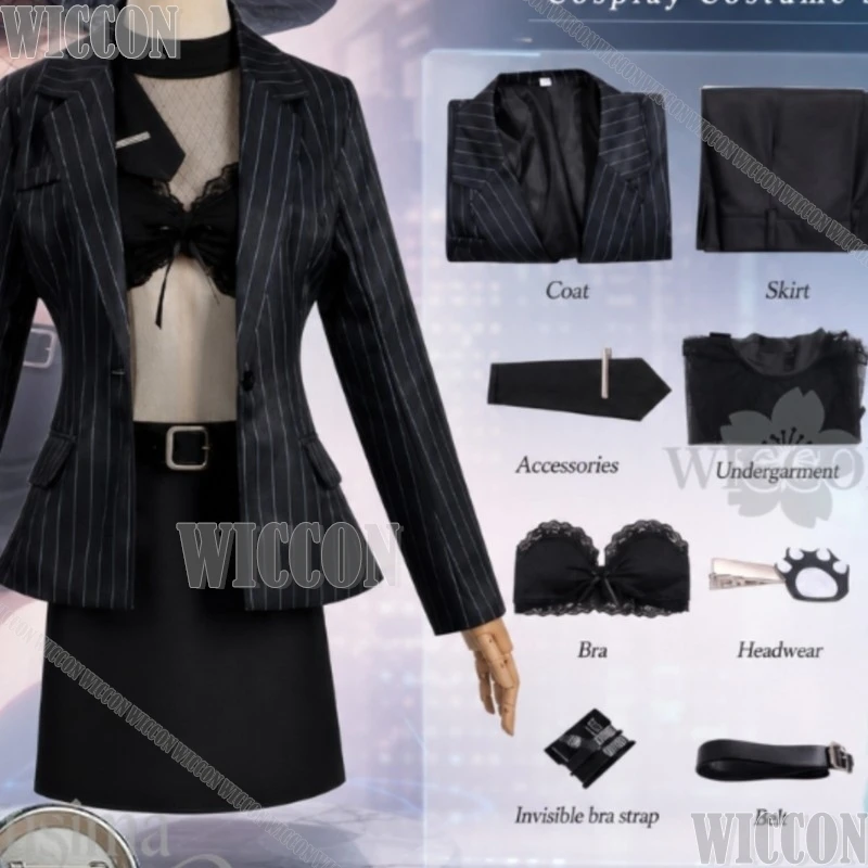 

Privaty Sharp Lesson Teacher's Uniform Sexy Black Lingerie Dress Halloween 코스프레 GODDESSS Game VICTORYSS Cosplay Navidad Carnaval