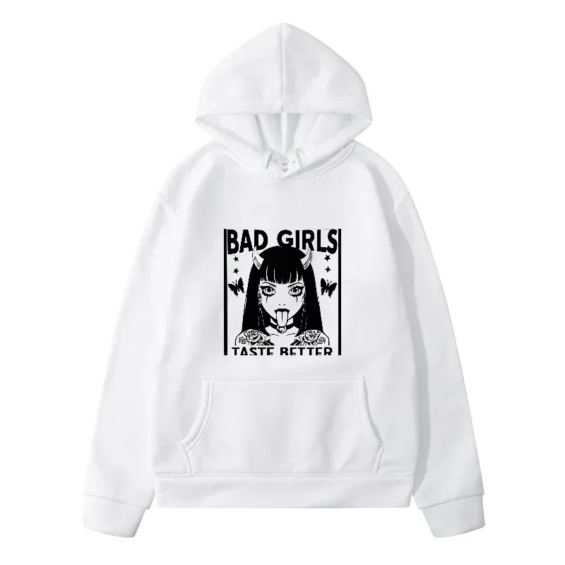 سويت شيرت رجالي بقلنسوة أسود باد جيرلز طعم أفضل بنمط مطبوع من القطن عالي الجودة كاجوال ملابس الشارع للرجال
