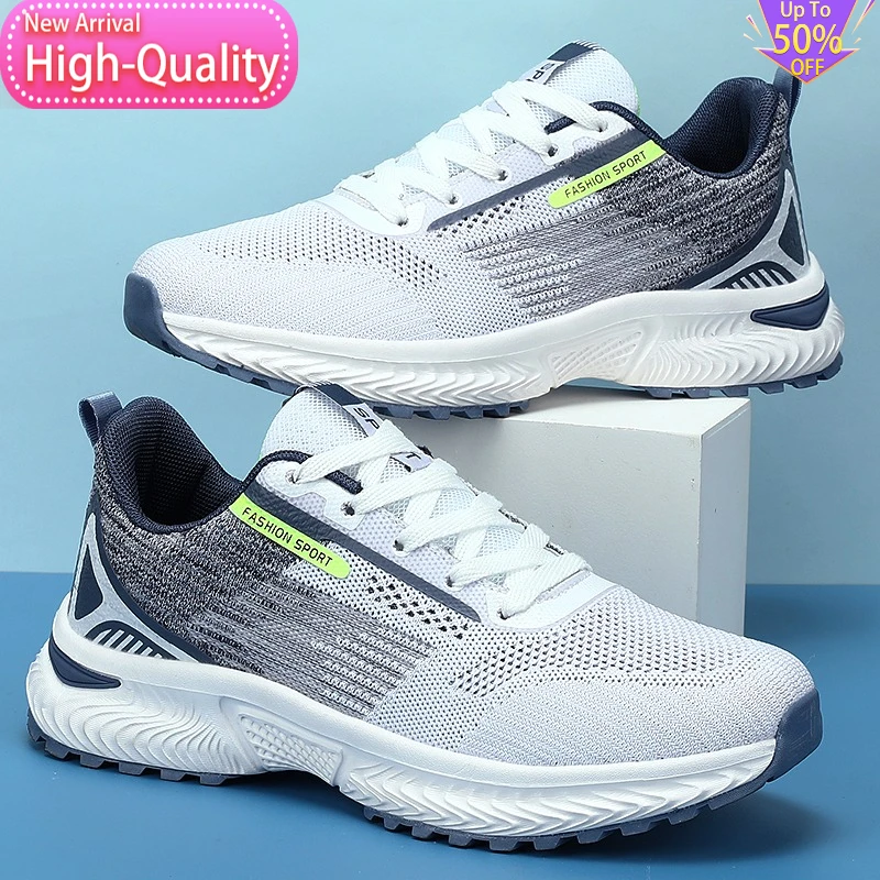 

2026 Summer Hot Selling Breathable Mens Sports Shoes Marathon Cushioning Running Shoes Lightweight Fit Flexible Walking Shoes