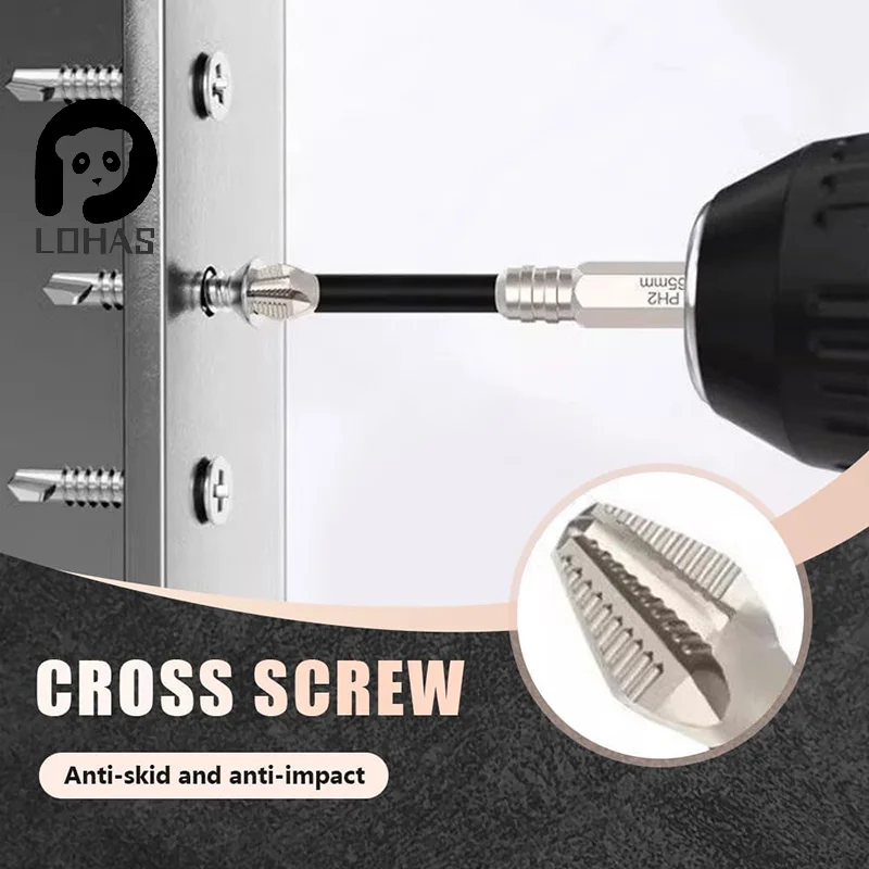 5/6/9pcs High Magnetic Screwdriver Drill Bit Set Strong Magnetic Durability Screwdriver Drill Bit Universal Anti-Slip Magnetic