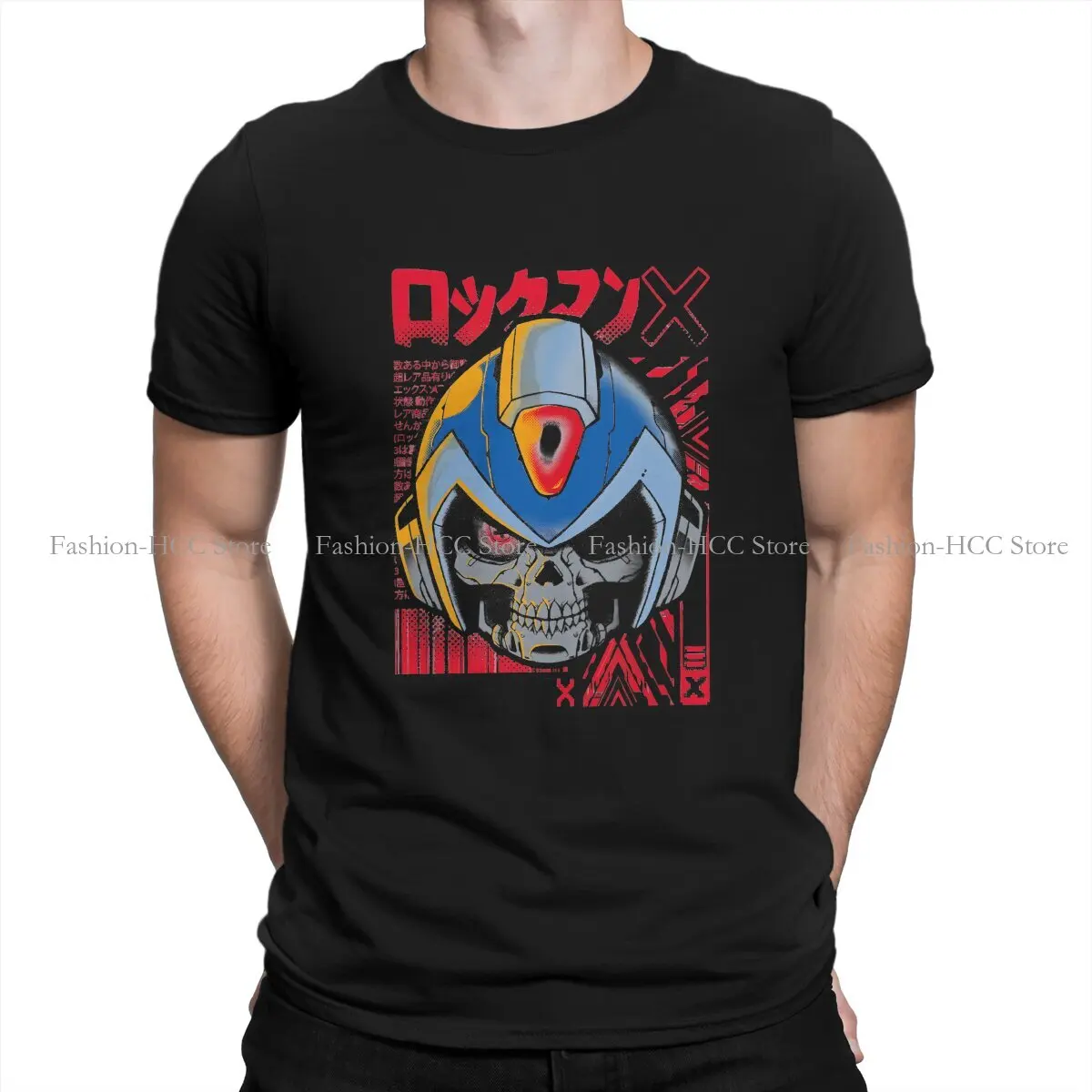 Megaman-Camiseta de cuello redondo para hombre, camisa de poliéster Original del juego Mega Man 11, ropa de moda