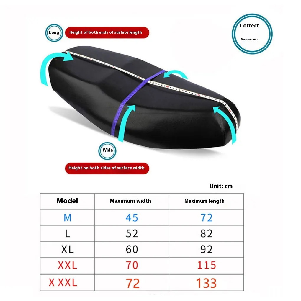 Чехол на сиденье мотоцикла Чехлы на сиденья мотоцикла Водонепроницаемый чехол на сиденье Легко устанавливается Прочный