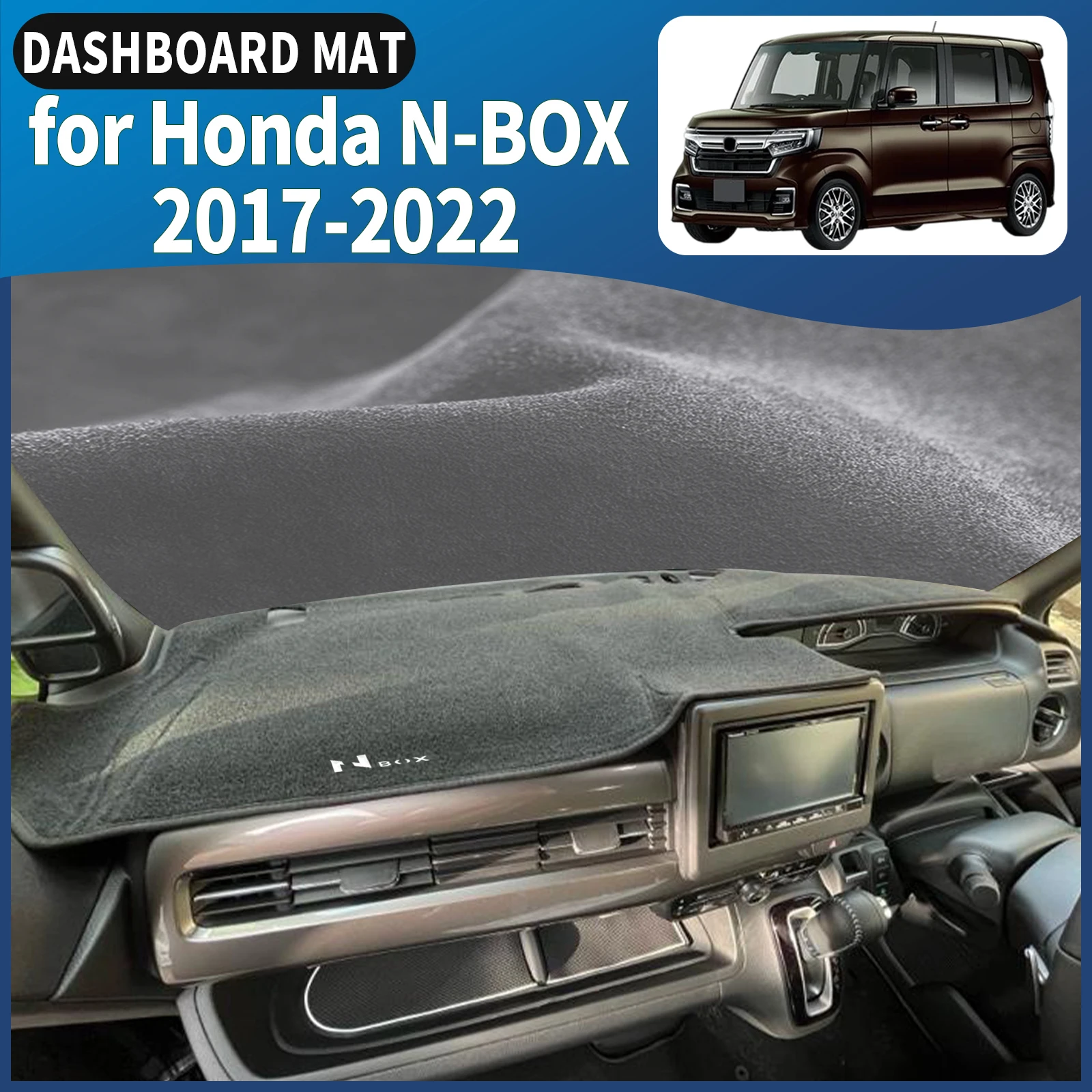 

fit for Honda N-BOX 2017-2022 NBOX N BOX JF3 JF4 RHD Dashmat Dashboard Cover Pad DashMat Sunshade Accessories Protective Carpet