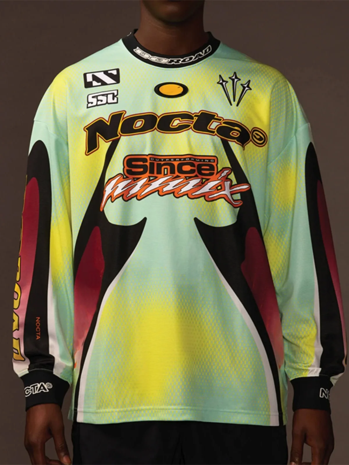 

Классическая футболка с длинным рукавом Drake Collaborative Classic Motorcycle Racing Rabbit, молодежная модная осенняя одежда