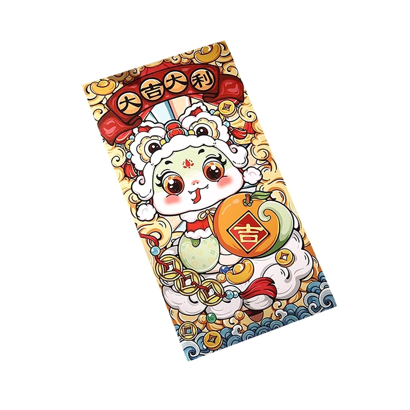 12 Pçs/set 2025 Ano Novo Envelopes Vermelhos Festival de Primavera Chinês Hongbao Pacote Vermelho Dos Desenhos Animados Bonito Zodíaco Lucky Money Bolsos Presentes