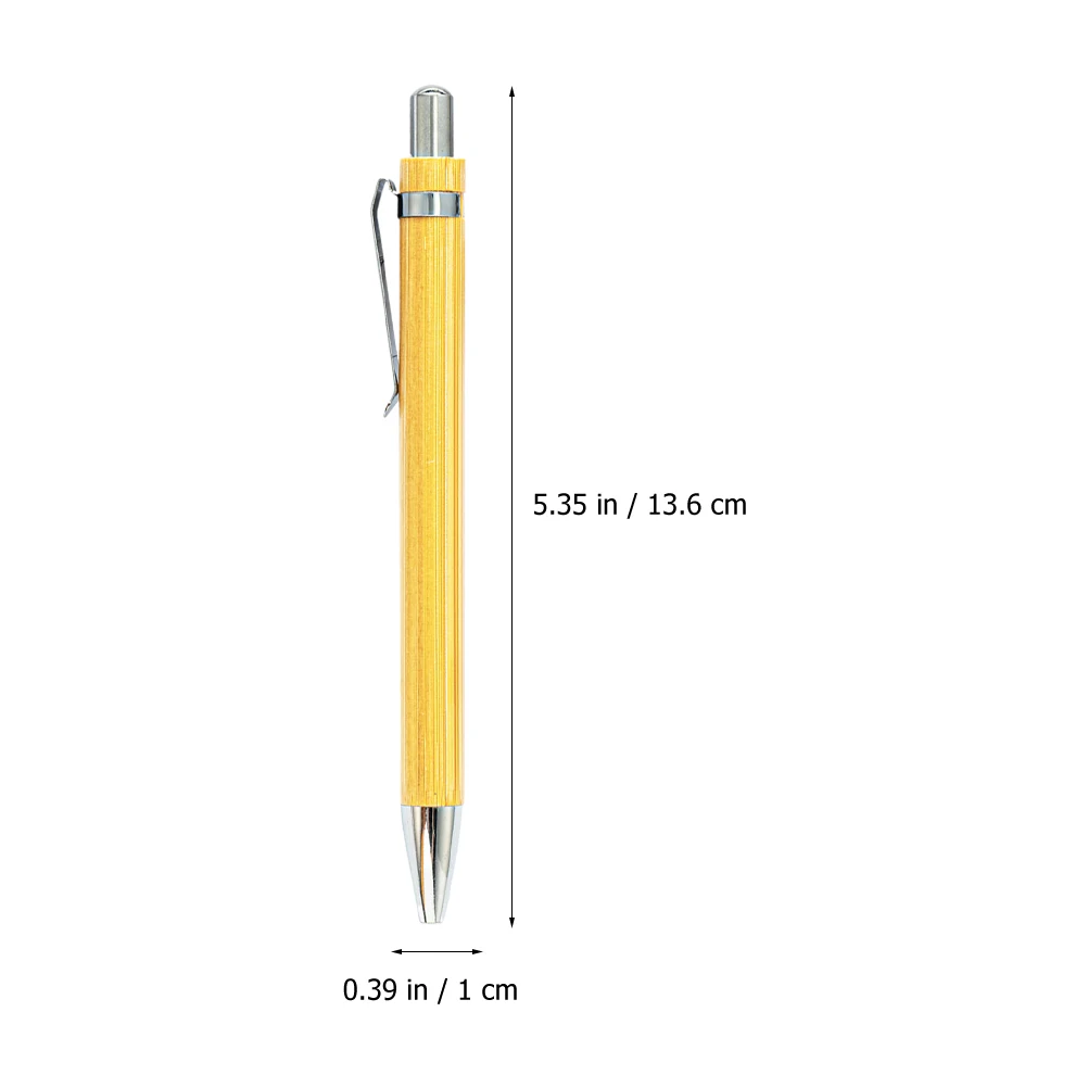 

5pcs Bamboo Ballpoint Pens Ergonomic Smooth Writing Pens Multi-Function Portable Stationery Supply Household Business