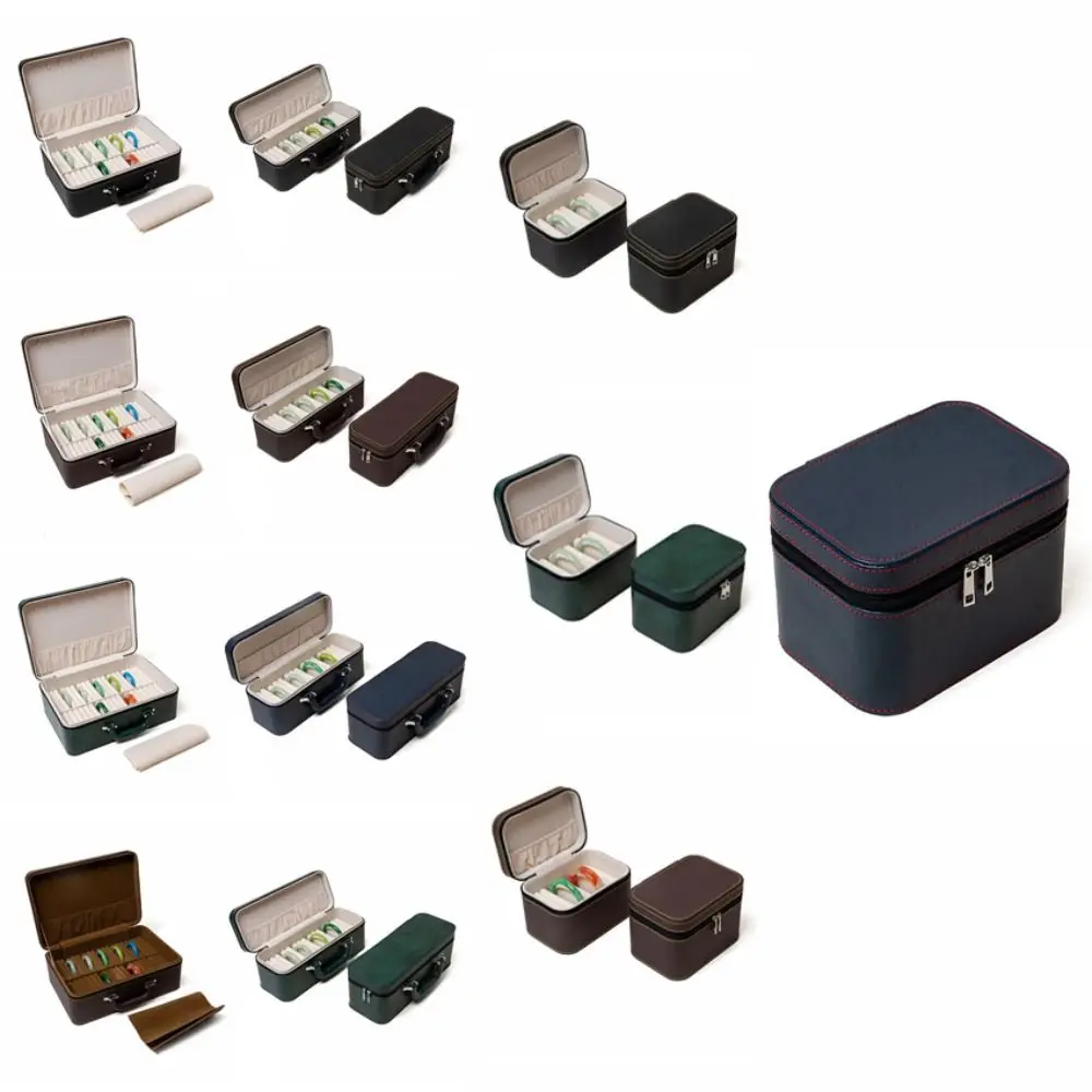 PU Leather Bracelet Display Box Velvet Inner Rings Necklace Jewelry Storage Boxes Holder Organizer Bracelet Carrying Case