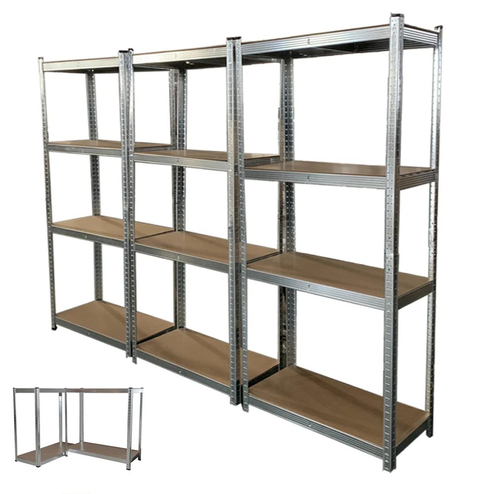 

European Style Easy Install Adjustable 4 Level Boltless Metal Storage Racks Regal Schwer Shelving For Wearhouse