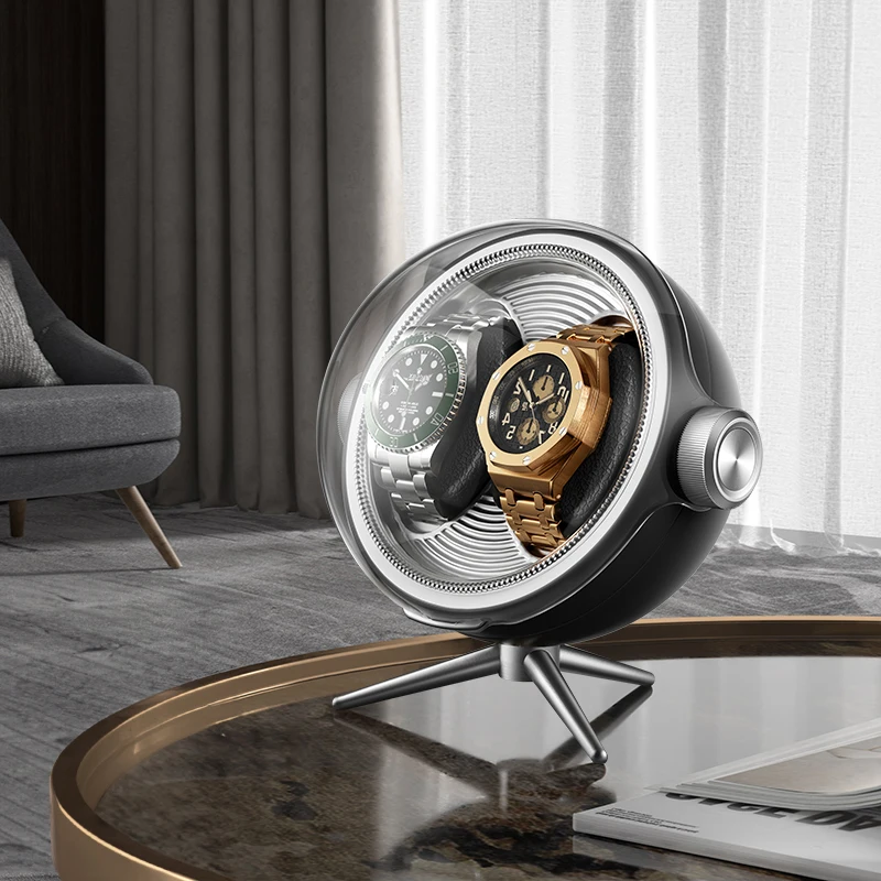 Luxury LED Watch Winder for Automatic Watches Box Organizer Rotating  Silent Display Box Showroom Mechanical Watch Storage Box