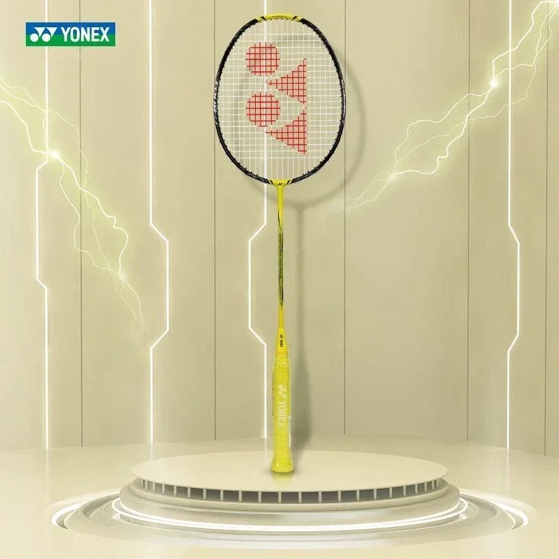 Yonex New Badminton Racket YY Ultra-light Carbon Fiber Flash NF 1000Z Yellow Speed Type Enhanced Swing Professional Competition