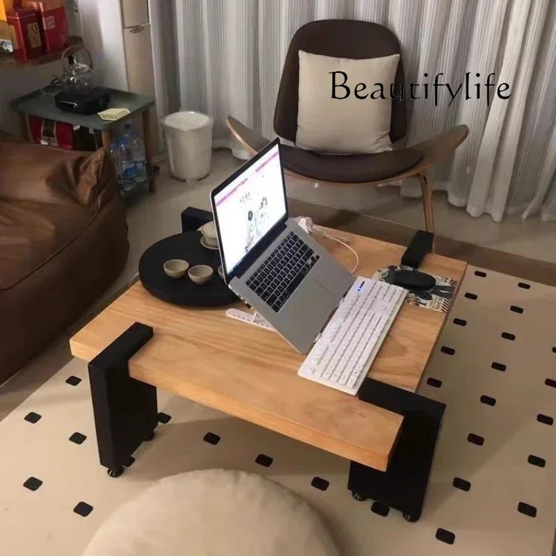 طاولة قهوة خشبية بسيطة من P-Tu، طاولة قهوة فاخرة صغيرة وواضحة وخفيفة الوزن، جودة إبداعية، أثاث جناح صالة Couchtisch