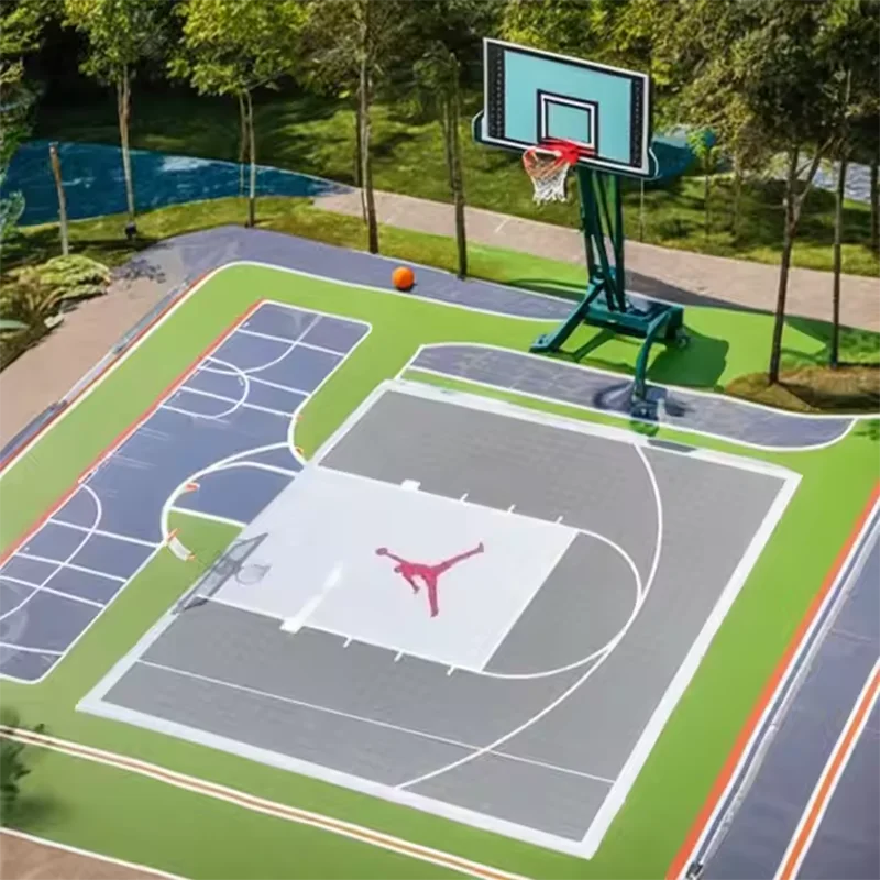 

Interlocking Sports Backyard Basketball Court Flooring Tiles pp Mat Surfaces