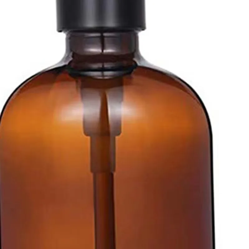 2Pcs Glass Soap Dispenser Stainless Steel Pressing Hand Sanitizer Bottle Shower Shampoo Bottle Lotion Liquid Storage Container
