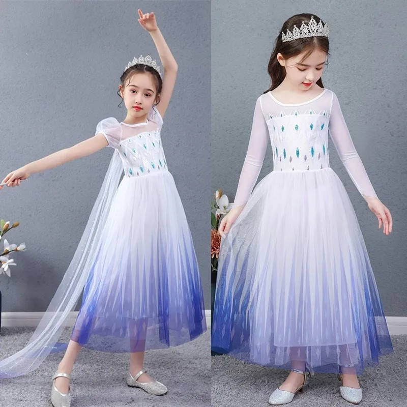 

Elsa Princess Dress Children's Spring Summer Autumn Winter Performance Costume Halloween Show Girls' Dress Stage Performance ...