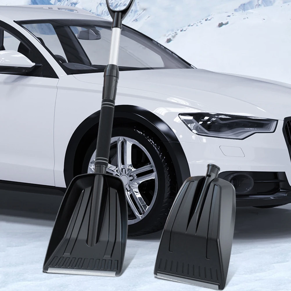 

Winter Snow Shovel Portable Detachable Telescopic Black 9748 Clearing Alloy Retractable Sturdy Camp Outdoor