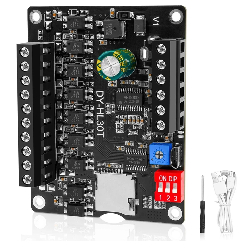 30W Digital Voice Recorder Module With Playback - High-Fidelity Sound Control, Supports TF Card WAV DC 12V 24V MP3