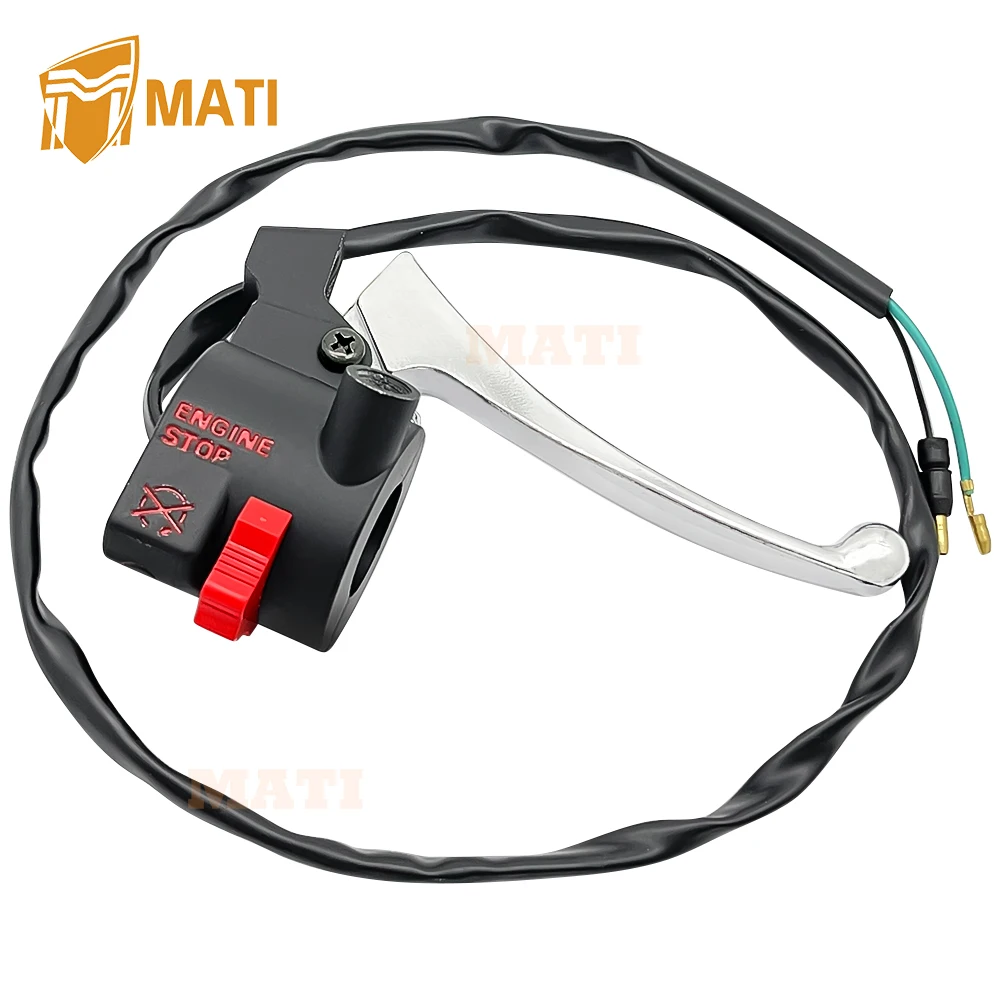 M MATI Right Start Stop Kill Switch & Brake Lever for Honda CRF50 CRF50F 2004-2023 35130-GEL-D61 35130-GEL-A01 53175-GR2-010