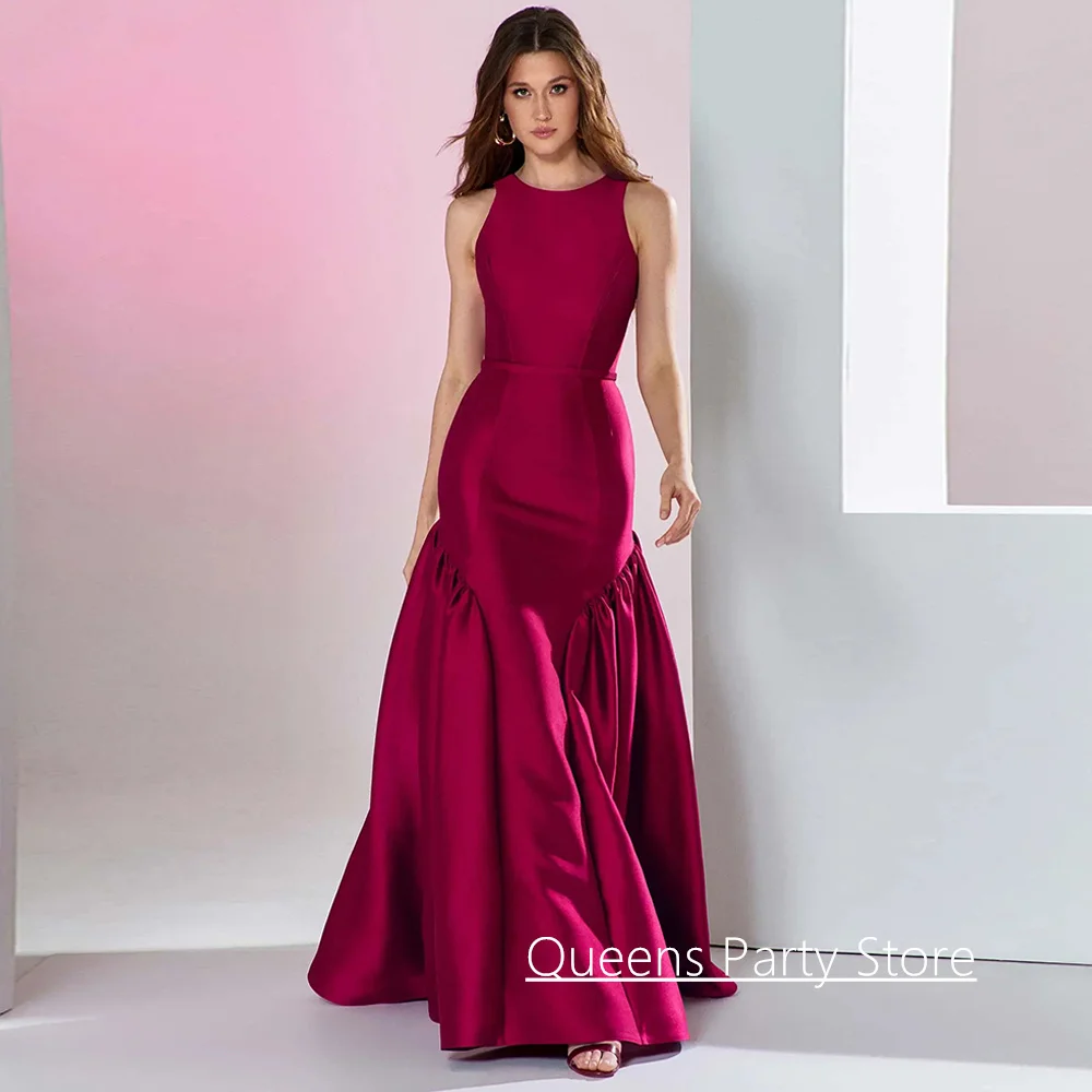 

Уникальное вечернее платье по индивидуальному заказу с круглым вырезом без рукавов и открытой спиной на молнии длиной до пола, вечернее платье подружки невесты, платья для выпускного вечера