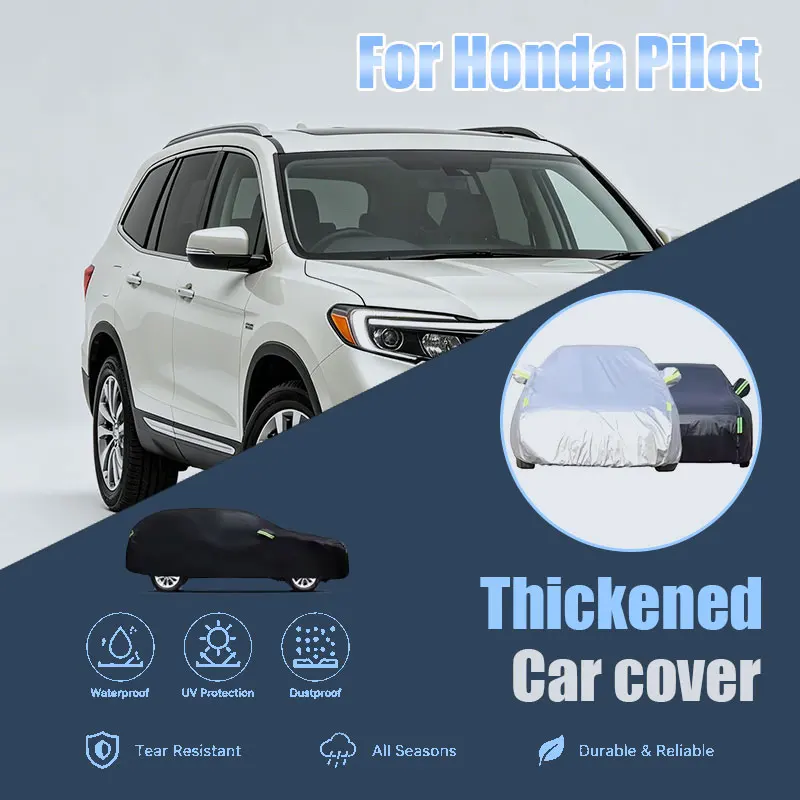 

For Honda Pilot Full Car Cover Reflective Strips Waterproof Snowproof Dustproof UV Protection Outdoor Auto Accessories